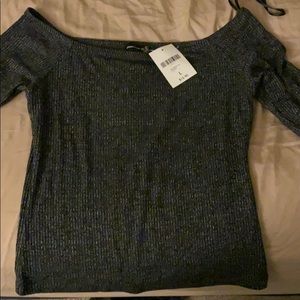 Forever 21 off shoulder ribbed shirt
